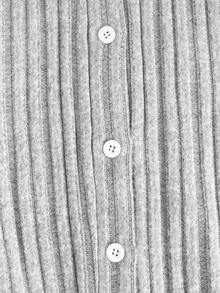 两件套女童罗纹休闲睡衣套装，撞色滚边，纽扣前襟 - 綠色 - 查看 5