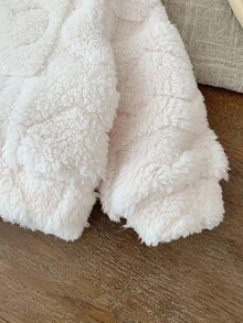 Newborn Baby Girl's Thick Hooded Jacket With Furry Heart Pattern, For Autumn And Winter - Beige - View 3