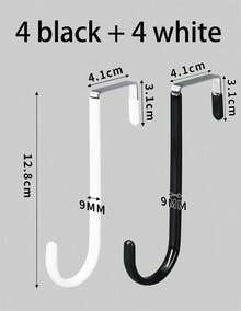 Over The Door Hooks, Door Hanger Hooks With Rubber To Prevent Scratches – Heavy Duty Organizer Hooks For Living Room, Bathroom, Bedroom, Kitchen – Hanging Clothes, Towels, Hats, Coats, Bags