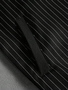 PAVTROS 男士刺绣条纹长袖休闲连帽衫外套，宽松版型，印花图案，Friends品牌，另类风格，街头服饰，男士款，慢跑款，连帽衫 - 黑色 - 查看 6