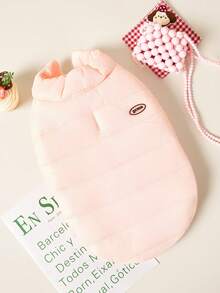 PETSIN 1pc Pet Cat And Dog Universal Pink Cute, Fashionable, Comfortable, Warm, High Collar, Sleeveless, Drip Rope, Dog Cotton Jacket, Down Jacket - Pink - View 2