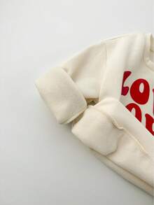 THE HAPPY LOOK 女童字母图案针织圆领长袖套头卫衣 - 杏色 - 查看 5