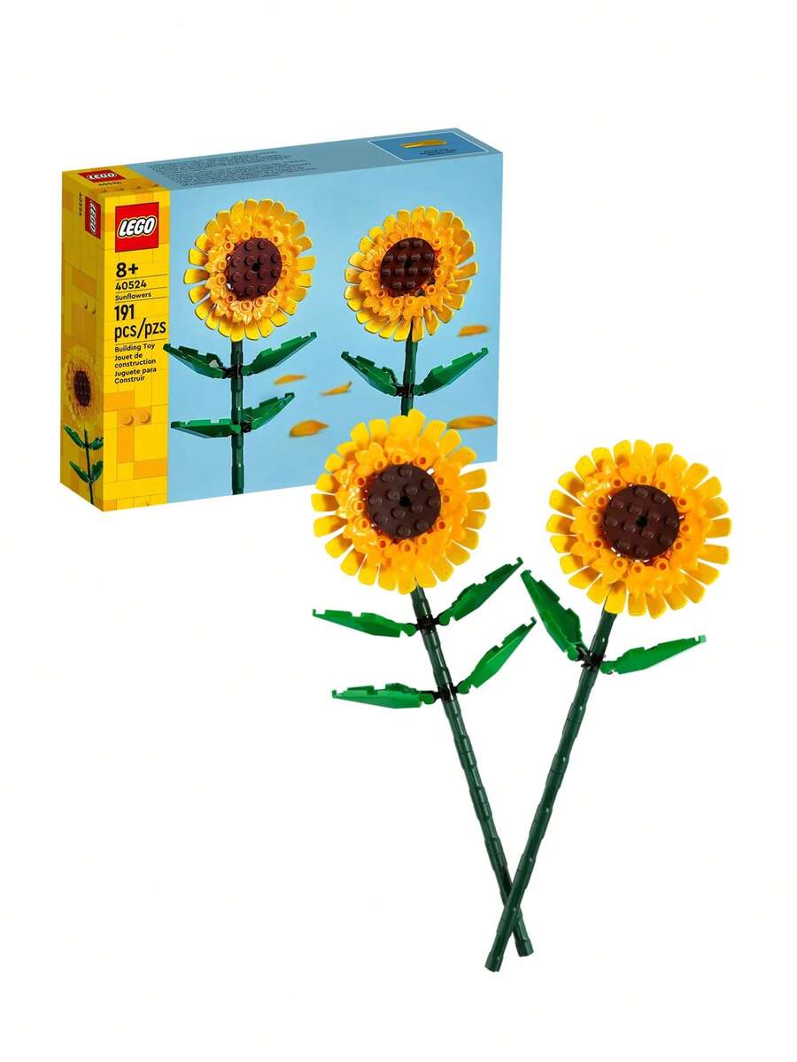 LEGO مجموعة مكعبات بناء عباد الشمس النباتية 40524 - ديكور للغرفة والمنزل، هدية عيد ميلاد مثالية للأطفال والأولاد والبنات من سن 8 سنوات فما فوق - متعدد الألوان - مشاهدة 1