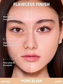 SHEGLAM Lock & Go Long-Lasting Fondotinta Cushion-Porcelain Marchio Bellezza Trucco Cosmetico Per Donne Ragazze Perfetto Per Autunno Inverno Ideale Per Y2K Elegante Moda Adatto Per Compleanno Natale Presente Festa Pronto Migliore Colore