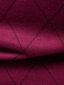 Manfinity Homme Men's Lightweight Half-Zip Knit Sweater Long Sleeve Pullover Burgundy Shirts For Men,Spring Summer - Burgundy - View 4