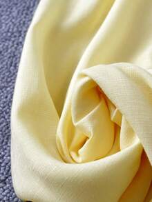 SHEIN Clasi Robe élégante à taille nouée grande taille, sophistiquée, ajustée, polyvalente, confortable et agréable pour la peau - Jaune citron - Voir 8