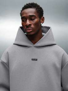 PLAYBOY X SUMWON Hoodie Regular Essentials dengan Saku Tengah dan Tali Serut di Tudung, Sweatshirt Pullover untuk Pakaian Kasual Musim Dingin, Gugur, dan Semi yang Nyaman. - Grey - View 3