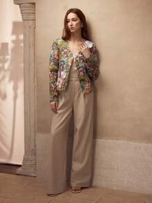 MOTF PREMIUM 花卉刺绣单排扣外套 - 彩色 - 查看 5