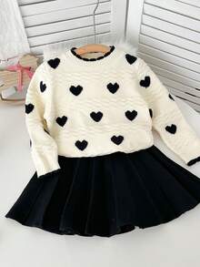 Genkimix Kids 小女孩可爱甜心毛衣套装 - 彩色 - 查看 1