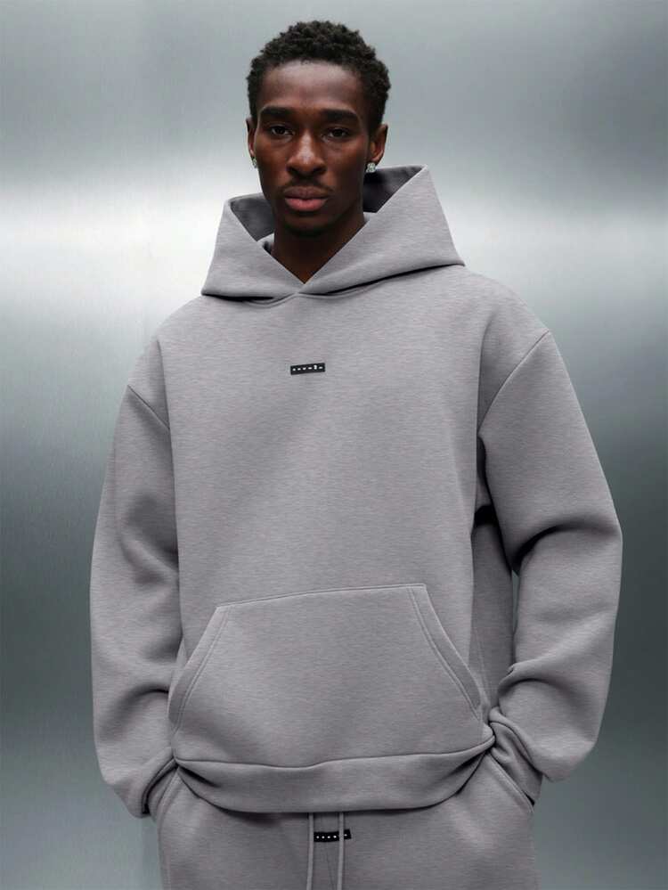 PLAYBOY X SUMWON Regular Essentials Overhead Hoodie With Centre Pocket And Drawstring Hood Pullover Sweatshirt For Casual Wear Winter Fall Spring Comfort