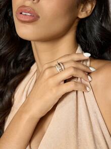 CUCCOO SZL 1枚精美立方氧化锆戒指，适合女性，可用于婚礼、订婚派对、情人节礼物、送给妈妈、母亲、母亲节礼物等场合。