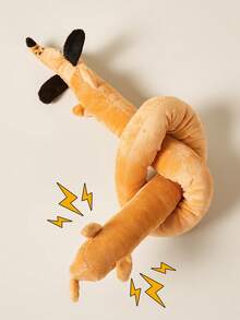 PETSIN 1pc Squeaky Dog Toy For Dachshunds - Long Plush Dog Chew Toy, Self-Playing Pet Entertainment Toy To Relieve Boredom, Durable Teething Toy For Small/Medium Dachshunds, Soft Plush Dog Toy For Puppies & Adult Dogs - Multicolor - View 2