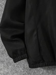 Vacaura 1pc Teenage Boys' Hooded Zip-Up Jacket With Letter Print Accent, Suitable For Outdoor Spring/Autumn