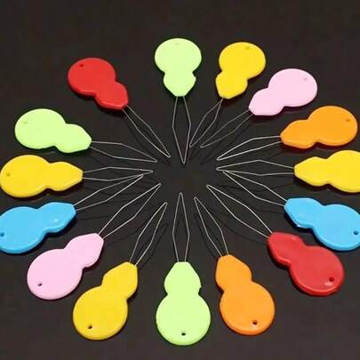 5pcs Colorful Gourd Threaders - Quick Needle Threaders Suitable For Hand Sewing, Knitting Crafts, Patchwork, DIY Art, Colors Sent Randomly.