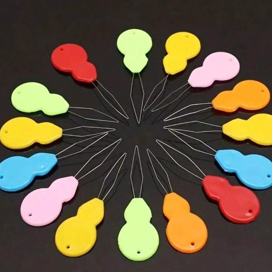5pcs Colorful Gourd Threaders - Quick Needle Threaders Suitable For Hand Sewing, Knitting Crafts, Patchwork, DIY Art, Colors Sent Randomly. - Multicolor - View 1