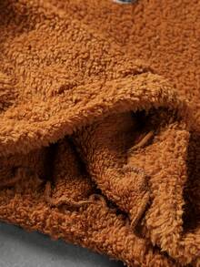 Manfinity Homme Herrset med termofodrad broderad björnhuva och fleecebyxor - Grå - Visa 8