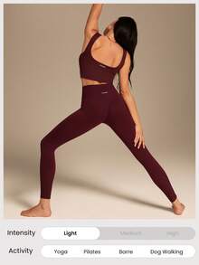 GLOWMODE 26英寸冬季修身罗纹高腰紧身裤，适合瑜伽、普拉提、日常休闲穿着