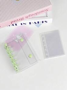 Juego de carpeta de anillas transparente Joivida M5, 10 fundas de doble cara, hojas de recambio, juego de cuaderno de anillas DIY, sello, pegatinas lindas, evento otaku, cuaderno de pegatinas, libro de pegatinas, estantería de pegatinas, recambio de libro de pegatinas, carpeta de pegatinas transparente - Multicolor - Ver 16