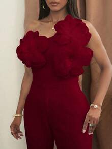 Slaydiva 2025 Nouvelle combinaison blanche sexy dos nu avec décor floral pour le réveillon de Noël/la Saint-Valentin, à porter au quotidien pour les femmes