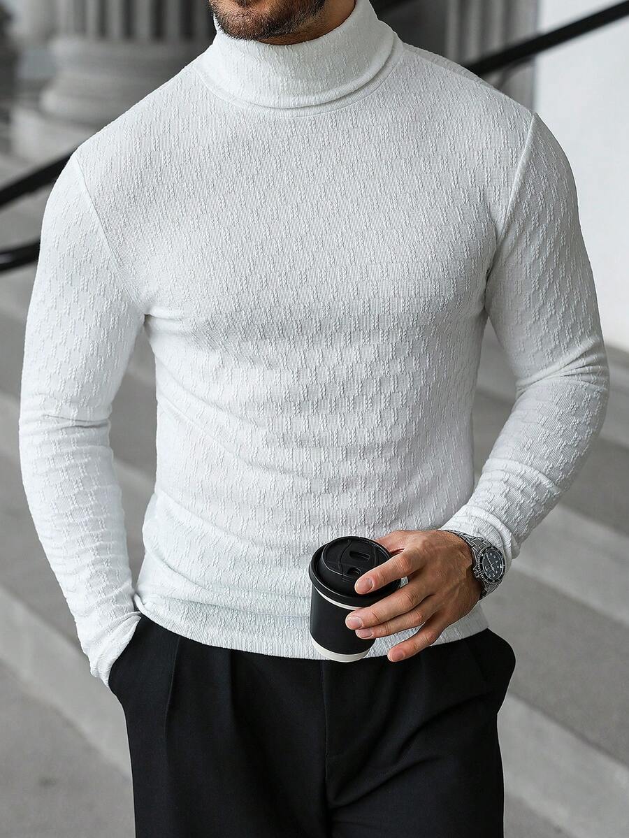 Manfinity Homme Herren lässiges INS Langarm T-Shirt, klassisch schwarz, geeignet als Geschenk für Ehemann oder Freund