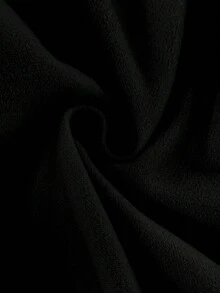 GlowEve CURVE 加大码双排扣长款大衣 - 黑色 - 查看 6