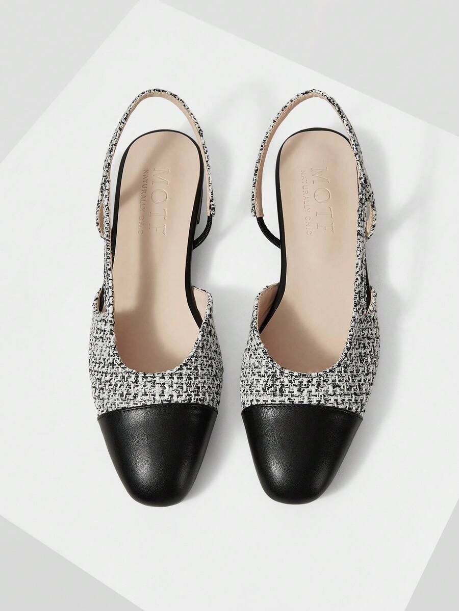 MOTF PREMIUM WOMEN'S COMFORTABLE SLINGBACKS FLAT SHOES - Black - View 1