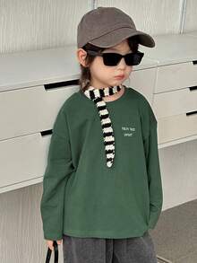 Dazy Kids Toddler Boys T-Shirt, Fall Clothes - Green - View 5