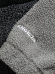 PAVTROS 男士休闲日常通勤时尚街头泰迪绒拉链立领夹克，秋冬款