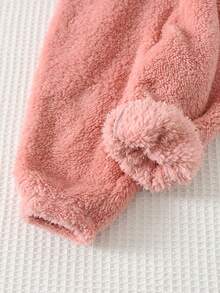 Cozy Pixies 2 Stücke Baby-Mädchen-Set mit Cartoon-Tiermuster: Weiches Strick Top mit Rundhalsausschnitt und langen Ärmeln, passendes Langarm-Pullover-Top und Latzhose. Herbst-/Winter-Set für Babys: Niedliches Katzen-Outfit für Kleinkinder, warme Babykleidung für Mädchen, lässiges Baby-Set. - Pink - Übersicht 5