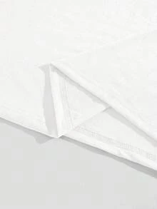 Manfinity Homme 男士圣诞卡通印花短袖T恤 - 白色 - 查看 4