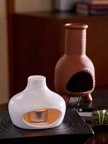 Cirelle 1个陶瓷香炉，圣木支架，秘鲁鼠尾草燃烧盘，用于冥想、瑜伽和家居装饰的香薰炉 - 彩色 - 查看 2