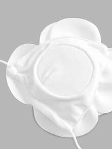 Aloruh Áo ba lỗ buộc dây sau lưng họa tiết hoa 3D đơn sắc tối giản dành cho nữ - trắng - Xem 4