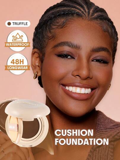 SHEGLAM Lock & Go Long-Lasting 쿠션 파운데이션-Truffle 브랜드 뷰티 메이크업 화장품 여성과 소녀를 위한 완벽한 여름 봄 이상적인 Y2K 화려한 패션 생일 어머니의 날 기프트 파티 준비 완료 최고 색상