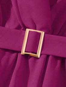 GlowEve 女士优雅收腰A字喇叭袖连衣裙，适合日常通勤、商务场合、法式浪漫约会、派对、圣诞节等，红色长袖