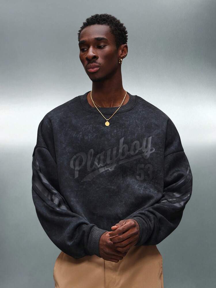 PLAYBOY X SUMWON Felpa oversize corta con stampa del logo