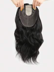 Tóc giả 9AM Hair 14" dành cho nữ, tóc giả làm từ tóc thật, kích thước 8x8 inch, đế lớn, thích hợp để đội hàng ngày và tạo kiểu. Trang phục mùa đông, Giáng sinh, Halloween, trang phục mùa thu dành cho nữ. - Natural Black - Xem 3