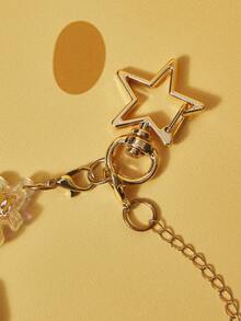 TOM & JERRY X SHEIN Golden Simple Cheese Acrylic Bracelet, Suitable For Gifts For Friends And Classmates - Gold - View 4