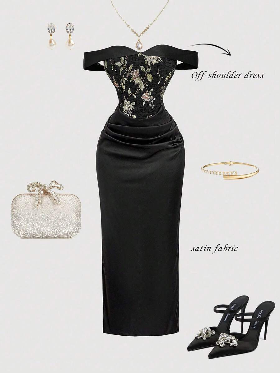 SHEIN MOD Váy hở vai đính sequin đen cho nữ, Trở lại trường, Trang phục hòa nhạc đồng quê, Tiệc về trường, Phong cách Boho, Giáo viên, Váy sinh nhật cho nữ, Váy dự tiệc cưới, Trang phục ăn trưa cho nữ, Váy dạ hội đen, Váy dự tiệc cà vạt đen, Váy đen sang trọng thanh lịch, Váy dạ hội quyến rũ, Váy đen đính sequin, Váy dự tiệc cưới mùa thu, Váy đen sang trọng thanh lịch - màu đen - Xem 1