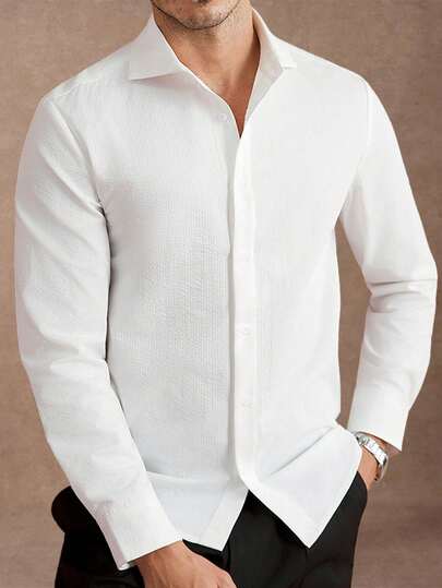 Core Aspect 男士提花针织Polo衫，纹理提花面料，适合日常外出、朋友聚会、休闲周末，INS上最畅销的衬衫