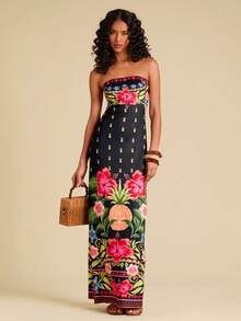 Travachic 女士度假针织印花修身连衣裙 - 彩色 - 查看 3