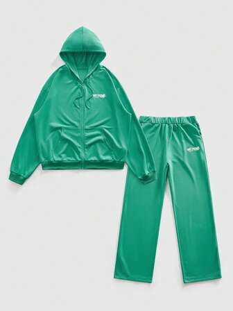 Street Life Men's Casual Hooded Sweatshirt And Sweatpants Set