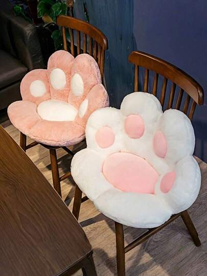 1个卡通熊掌半包式靠垫，办公座椅靠垫，猫爪靠垫，家居装饰，节日装饰靠垫，最佳圣诞装饰，房间装饰，圣诞节冬季