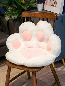 1个卡通熊掌半包式靠垫，办公座椅靠垫，猫爪靠垫，家居装饰，节日装饰靠垫，最佳圣诞装饰，房间装饰，圣诞节冬季