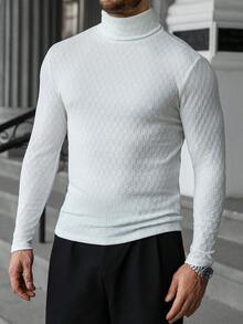 Manfinity Homme Herren lässiges INS Langarm T-Shirt, klassisch schwarz, geeignet als Geschenk für Ehemann oder Freund