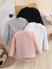 针织舒适简约时尚甜美可爱多件套组合，女童打底衫