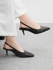 CUCCOO BIZCHIC 女士百搭通勤极简主义高跟鞋 - 黑色 - 查看 1