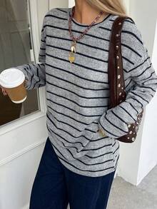 DAZY 女士长袖T恤 - 灰色 - 查看 6