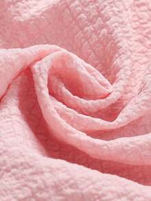 SHEIN Tween Girl Petal Collar Frill Crew Neck White Blouse, Suitable For Back To School,Holiday Summer Travel