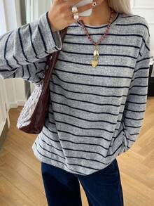 DAZY 女士长袖T恤 - 灰色 - 查看 4