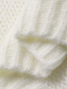 Dazy Kids Maglione a maniche lunghe con collo rotondo, con inserti in pizzo, per ragazze, autunnale - Beige - Visualizzare 8